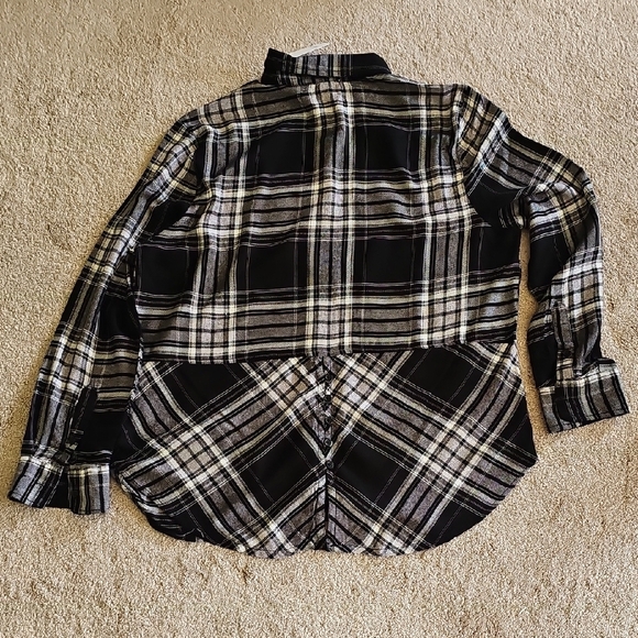 beachlunchlounge Black and White Plaid Button Down Shirt - Picture 3 of 10